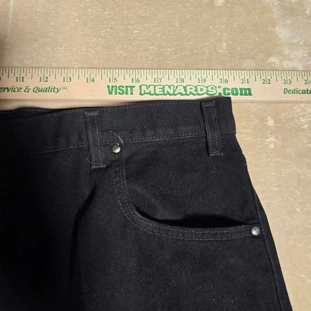 Vintage Levis 545 Mens 42x34 Baggy Fit Black Denim Jeans Made USA Distressed 969